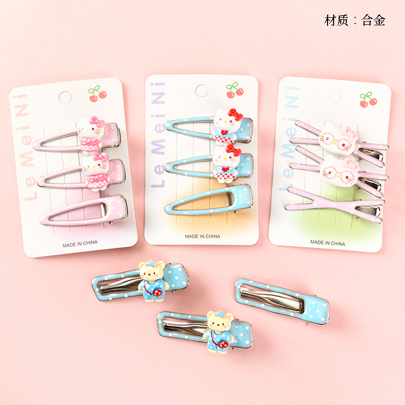 Boxed color oil drop cartoon accessories duck clip