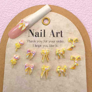 Original DIY Bow Jewelry Accessories Cross border E-commerce International Station Independent Station Explosive 2025 Summer Nail Accessories